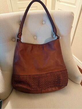 Marta Ponti weaved leather shoulder bag